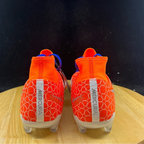 Nike By You Mercurial SuperFly 9 FG Men's Cleats (Orange/Blue/White) DX3346-900 - Picture 6 of 11